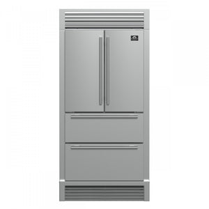 Forno Moena Stainless Steel 40" Built-In French Door Refrigerator (19.2 Cu. Ft.) - FFRBI1820-40SG