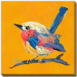 Feathered Friend Wall Art - Yellow - 16 X 16