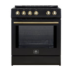 Forno Leonardo Black Slide-In Induction Range (5.0 Cu. Ft.) - FFSIN0982-30BLK