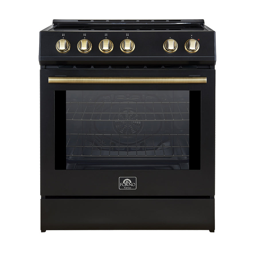 Forno Leonardo Black Slide-In Induction Range (5.0 Cu. Ft.) - FFSIN0982-30BLK