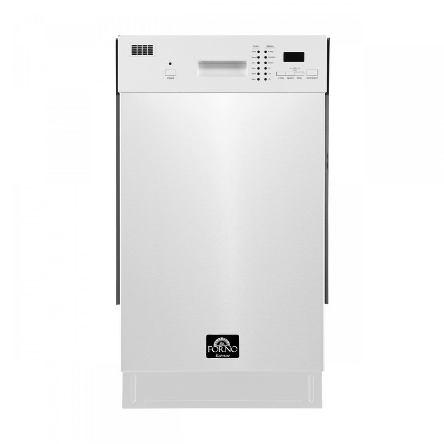 Forno Polo 18" White Built-in Front Control Dishwasher (52 dBa) - FDWBI8041-18WHT