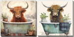 Spa Day on the Farm Wall Art - Multi-Colour - 16 X 16 - Set of Two