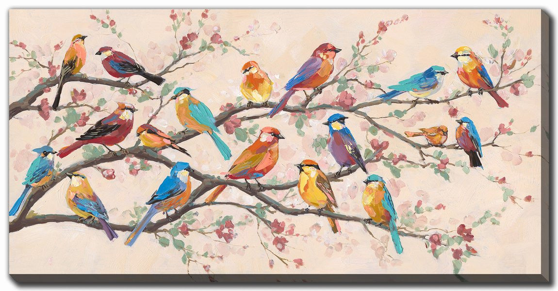 Gathering Tree Wall Art - Multi-Colour - 28 X 56