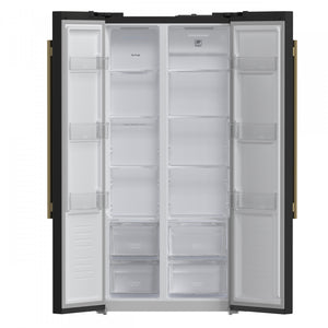 Forno Salerno 33" Black Freestanding Side-by-side Refrigerator (15.6 Cu. Ft.) - FFRBI1805-33BLK