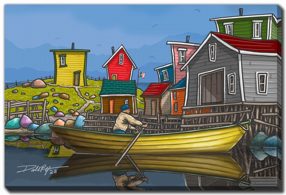 Rowboat Rendezvous Wall Art - Multi-Colour - 22 X 28