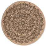 Avanos Medallion Indoor/Outdoor Rug - 6ft Round - Beige/Black