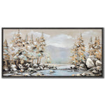Winter Pines Wall Art - Multi-Colour - 28 X 56