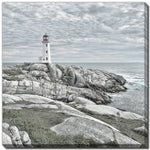 Beacon of Calm Wall Art - Grey/White - 38 X 38