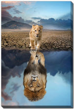 The Kings Reflection Wall Art - Blue/Grey - 16 X 20