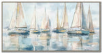 Coastal Regatta Wall Art - Blue/White - 28 X 56