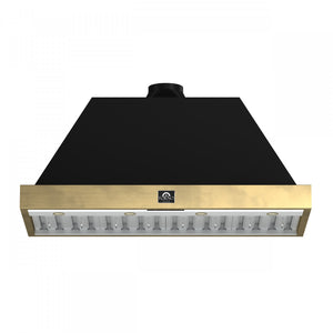 Forno Vittorio Black 48" 600 CFM Wall Mounted Range Hood - FRHWM5078-48BLK