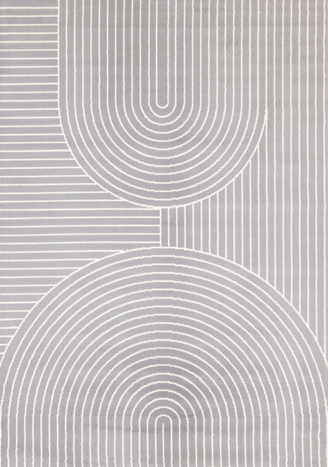 Functional Modern Arches Area Rug - 5' X 8' - Grey/White