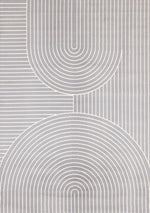 Functional Modern Arches Area Rug - 5' X 8' - Grey/White