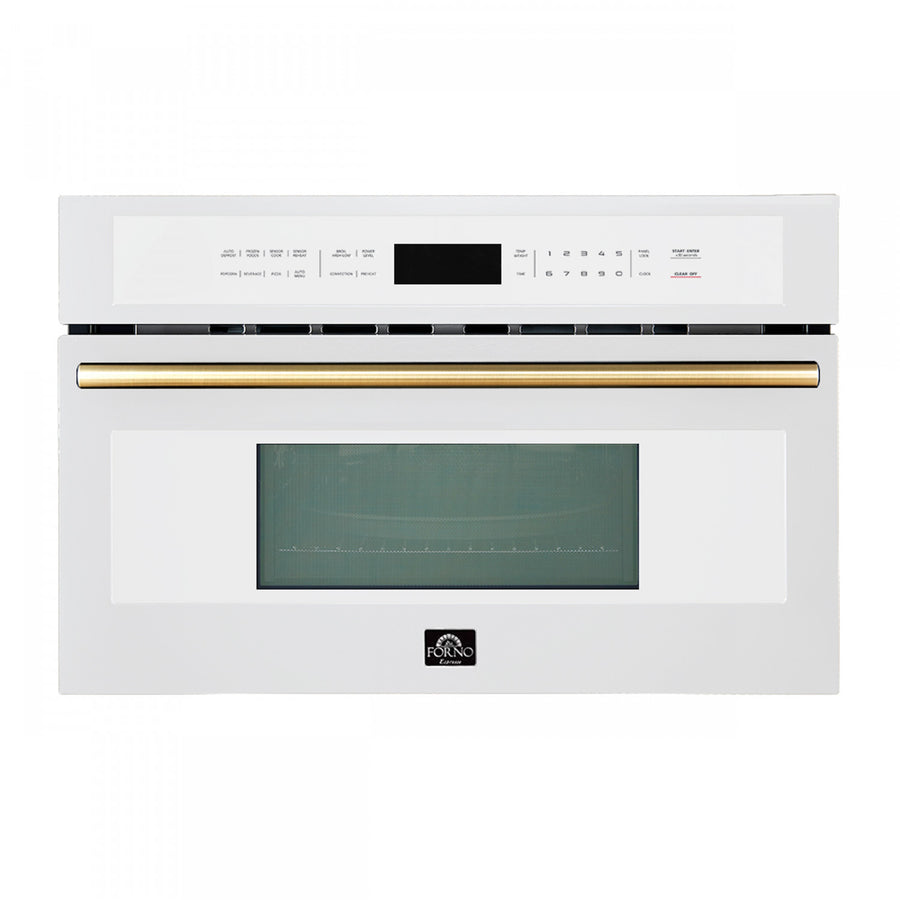 Forno Oliena White 30" Built-In Microwave Convection Oven (1.6 Cu. Ft.) - FMWDR3093-30WHT