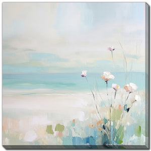 Pastel Shores II Wall Art - Blue/White - 18 X 18