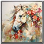 Equine Bloom Wall Art - Multi-Colour - 32 X 32