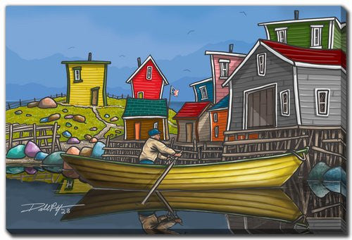 Rowboat Rendezvous Wall Art - Multi-Colour - 16 X 20