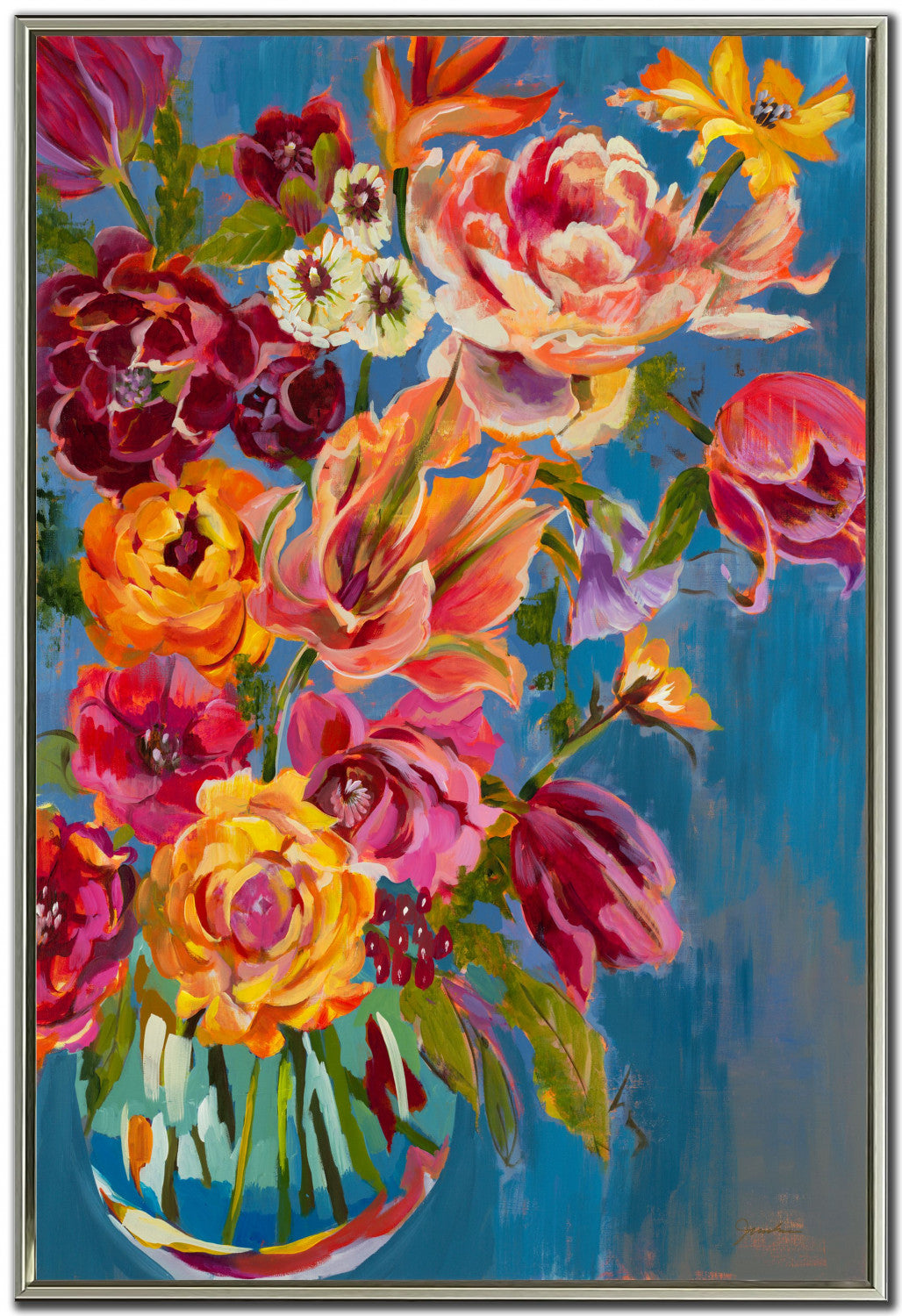 Floral Rhapsody Wall Art - Multi-Colour - 30 X 45