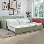 Novogratz Her Majesty Twin Daybed and Trundle - Light Jade