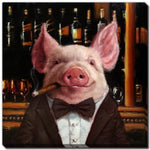 The Sophisti-pig Wall Art - Pink - 30 X 30