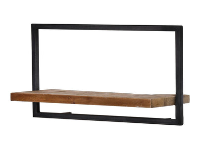Bayan Metal Frame Wall Box I - Teak