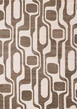 Logan Modern Area Rug - Brown Cream - 5' X 8'