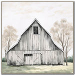 The Quiet Barn Wall Art - Grey - 40 X 40