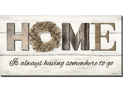 Welcome Home Wall Art - Brown/Beige - 10 X 20