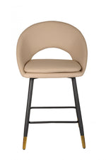 Mila Counter Stool - Beige/Black - Set of Two