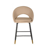 Mila Counter Stool - Beige/Black - Set of Two