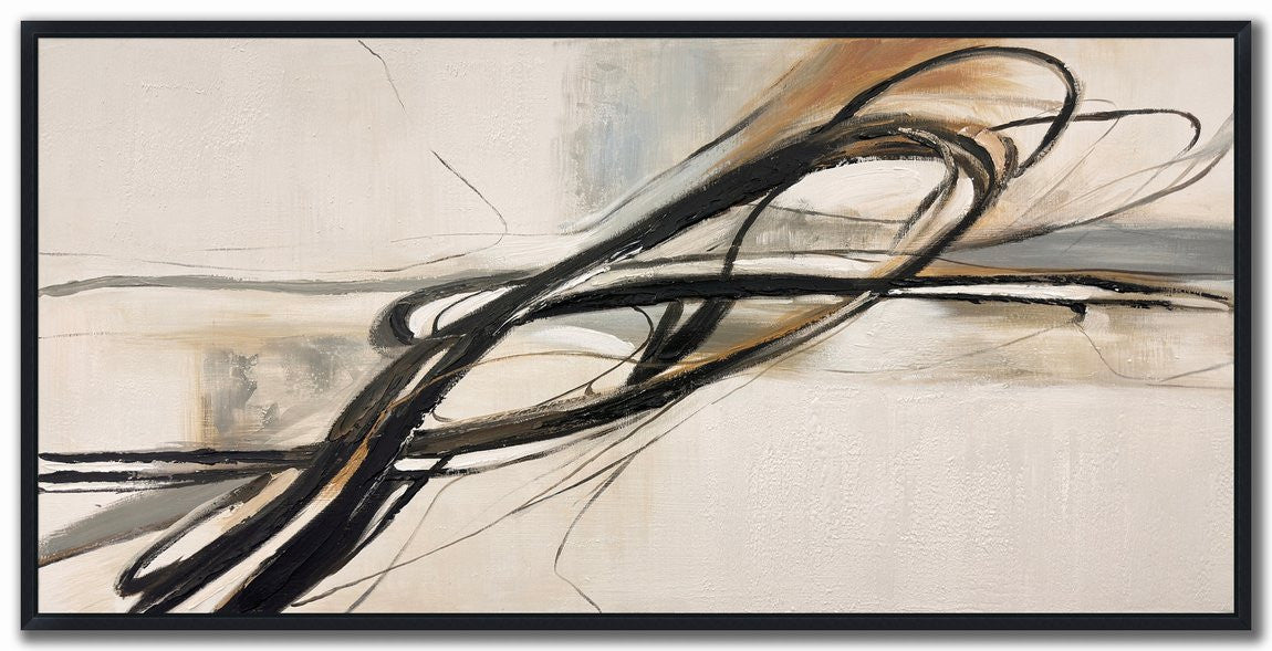 Entangled Wall Art - Beige/Brown/Black - 28 X 56