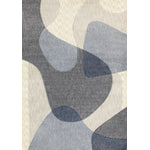 Recycled Polyester Modern Teardrop Area Rug - Blue Grey - 5' X 8'
