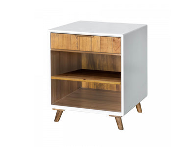 Lorne Night Table - White/Natural