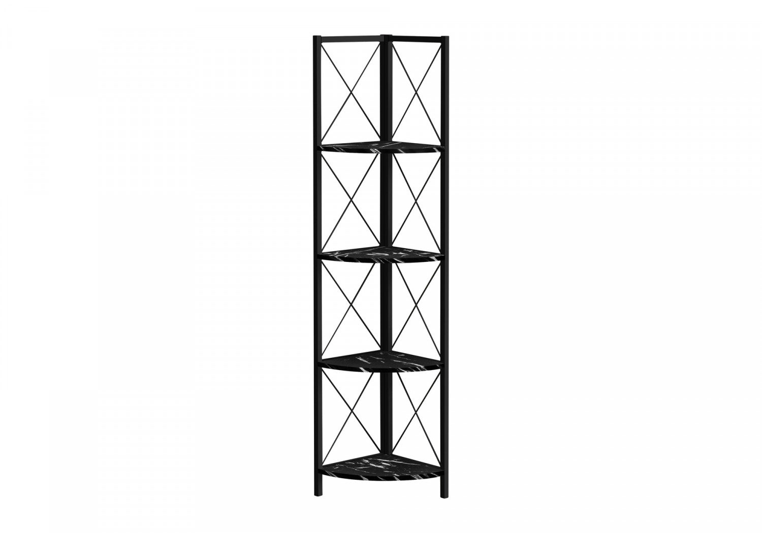 Zeva Bookcase - Marble Black