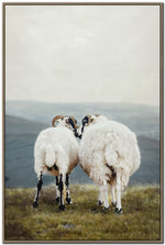 Side by Side Wall Art - White/Blue - 45 X 30