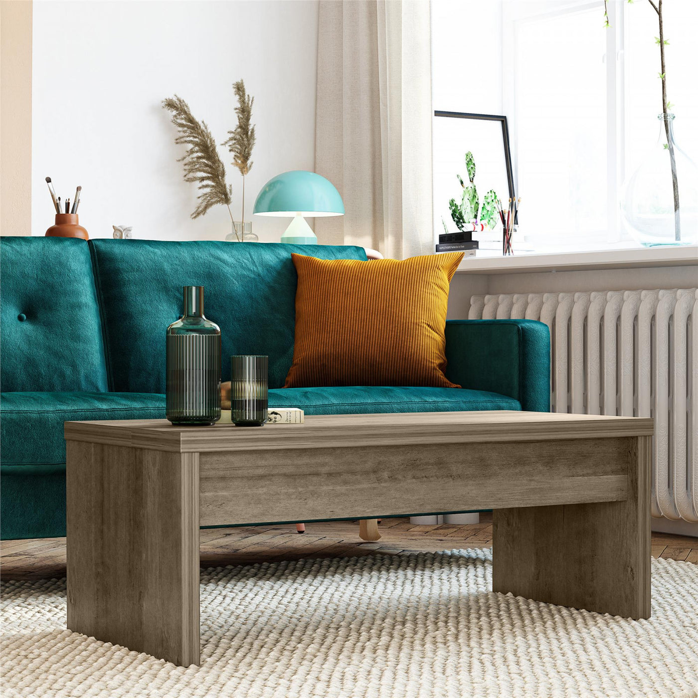 Winston Lift-Top Coffee Table - Rustic Oak