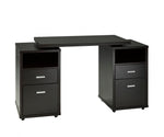 Kamala Expandable Office Desk - Dark Cherry
