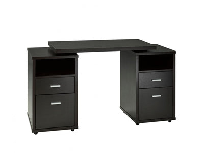 Kamala Expandable Office Desk - Dark Cherry