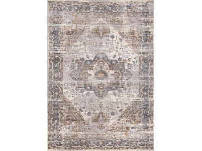 Elegant Traditional Area Rug - Grey Brown - 7' X 10'
