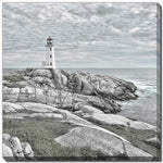 Beacon of Calm Wall Art - Grey/White - 30 X 30