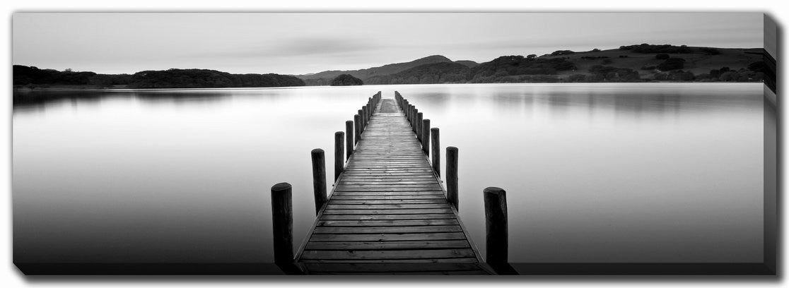 Infinite Calm Wall Art - Black/White - 12 X 36