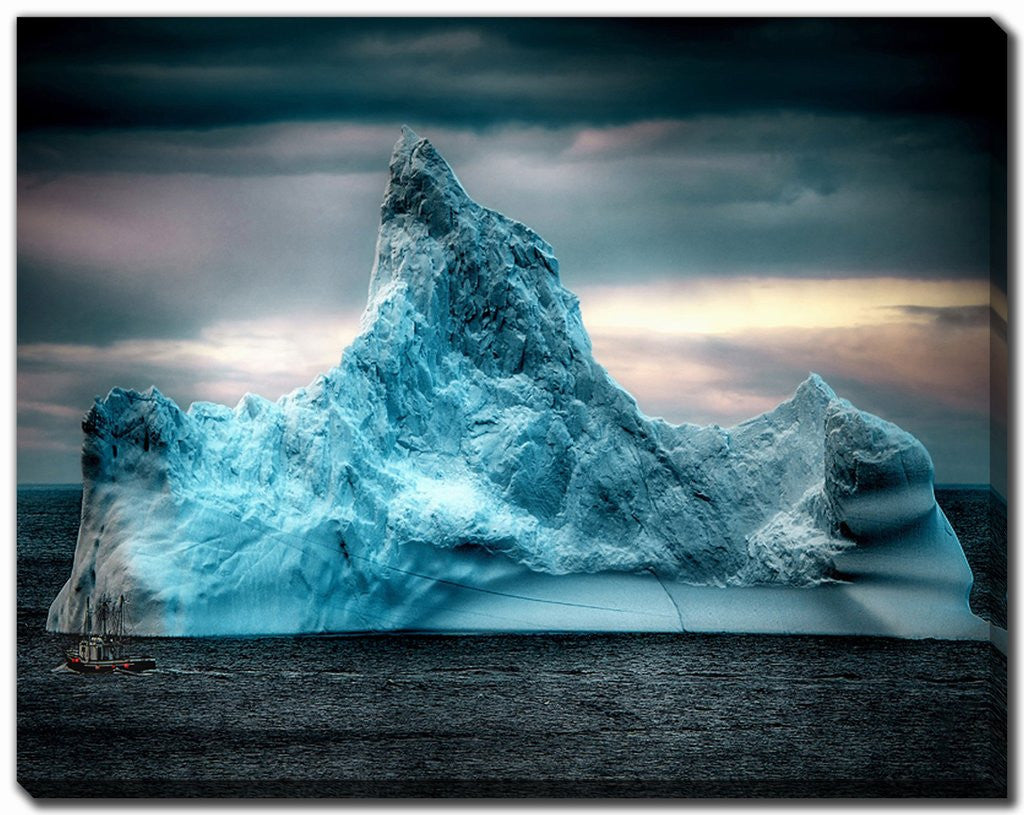 Arctic Monument Wall Art - Blue - 22 X 28