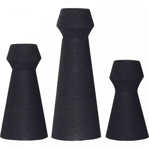 Darrin Vase - Matte Black - Set of Three