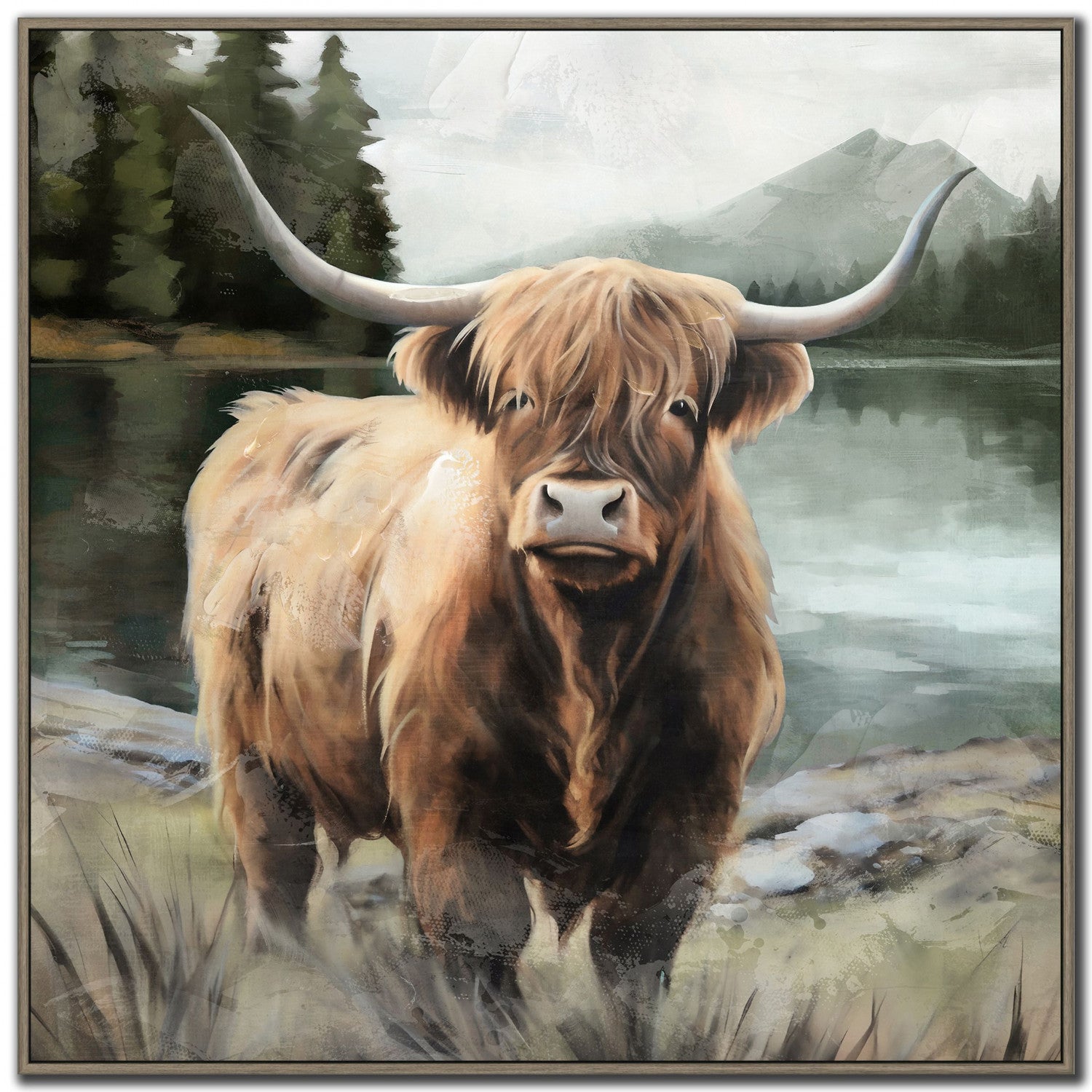 Lakeside Guardian Wall Art - Brown - 32 X 32