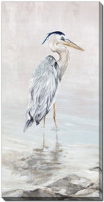 Wading in Calm II Wall Art - Blue/White - 10 X 20