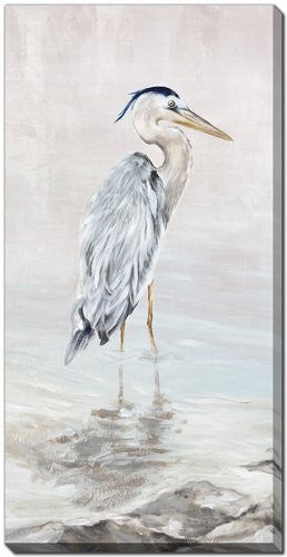 Wading in Calm II Wall Art - Blue/White - 10 X 20