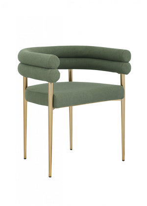 Brantley Dining Chair - Green/Gold - Set of Two