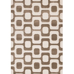 Logan Modern Vintage Area Rug - Brown Cream - 7' X 10'