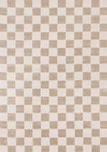 Logan Modern Checkered Area Rug - Beige Cream - 5' X 8'