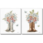 Western Bloom Wall Art - Multi-Colour - 16 X 20 - Set of Two